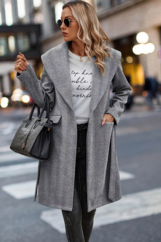 Elegant Long Sleeve Lapel Open Front Suit - Ultim8 Designs 4 U