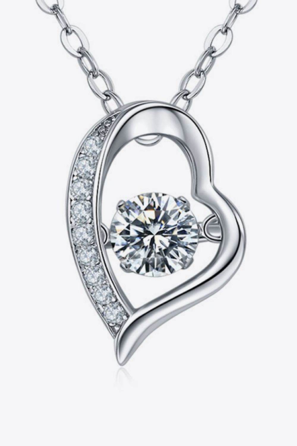 925 Sterling Silver Moissanite Pendant Necklace - Ultim8 Designs 4 U