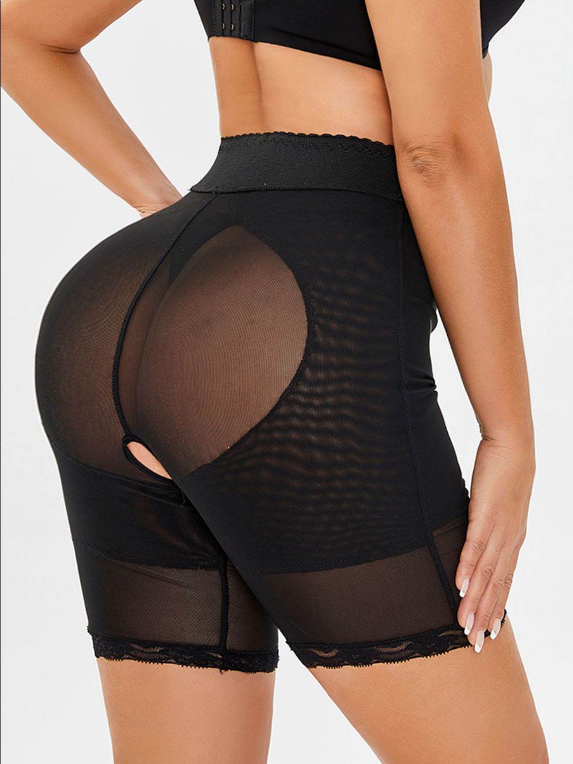 Full Size High-Waisted Lace Trim Shaping Shorts - Ultim8 Designs 4 U
