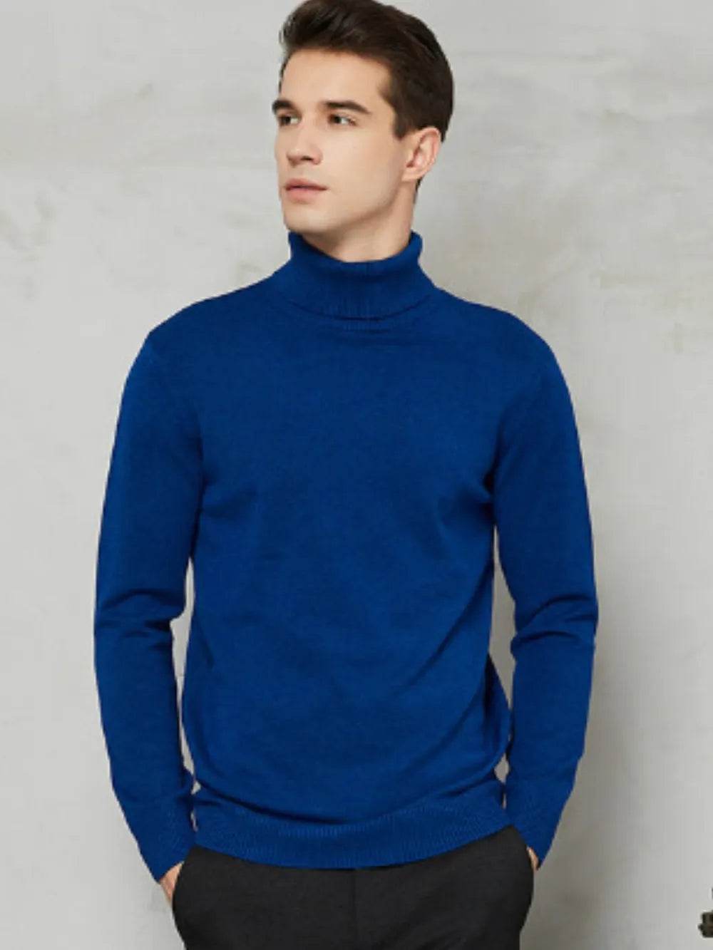 Men's Plus Size Turtleneck Long Sleeve Sweater - Ultim8 Designs 4 U