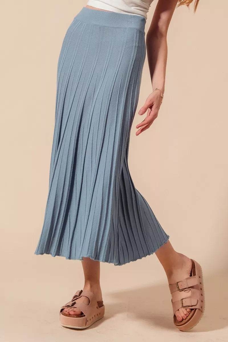 SO ME A Line Knitted Sweater Midi Length Skirt - Ultim8 Designs 4 U