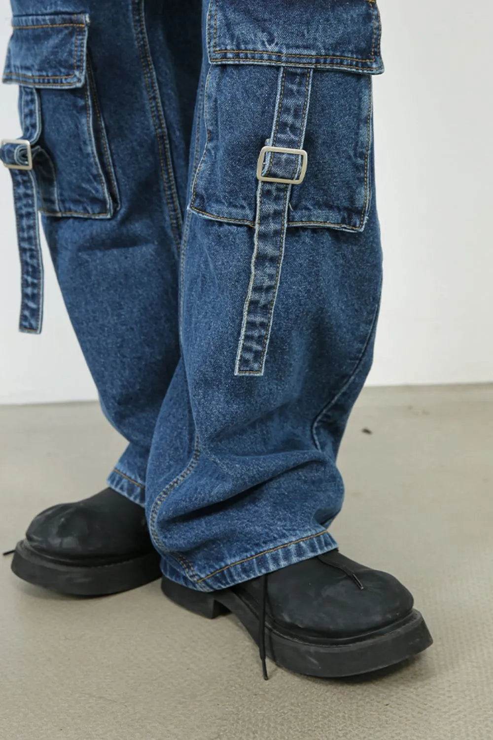 Men's Mid Rise Jeans with Cargo Pockets - Ultim8 Designs 4 U