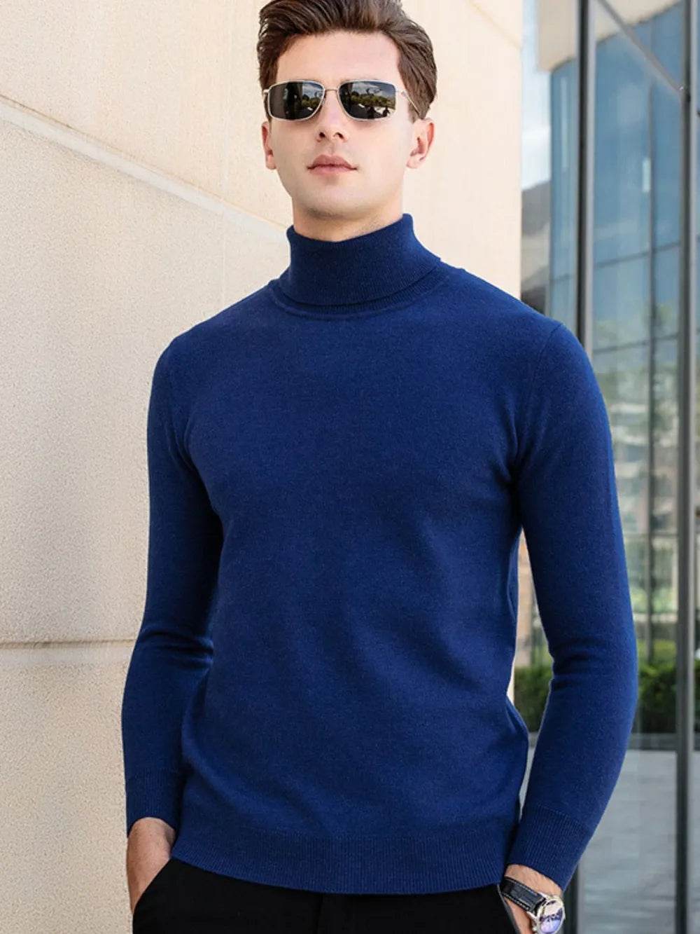 Men's Plus Size Turtleneck Long Sleeve Sweater - Ultim8 Designs 4 U