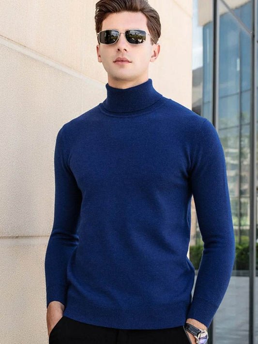 Men's Plus Size Turtleneck Long Sleeve Sweater - Ultim8 Designs 4 U