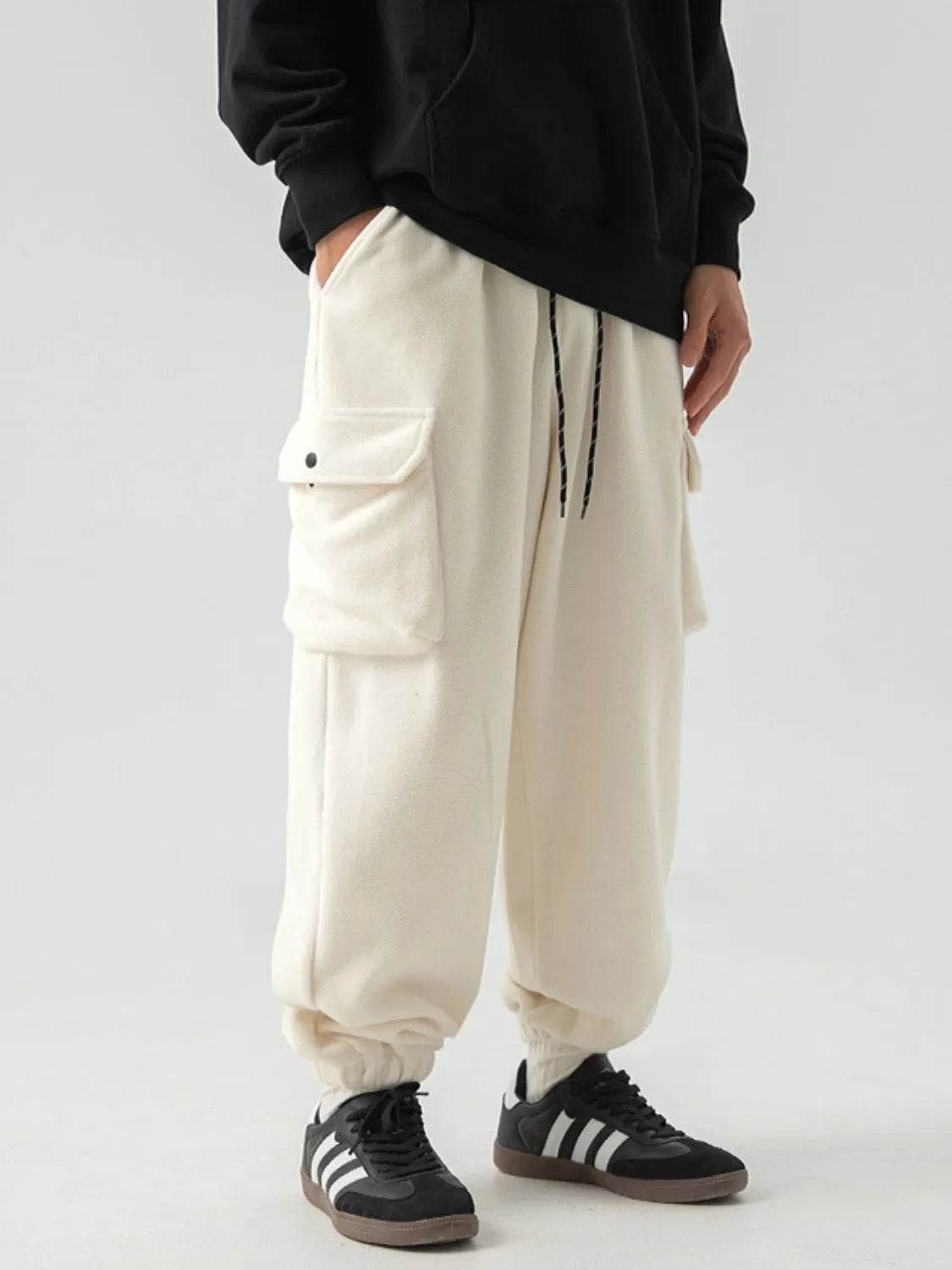 Men's Plus Size Elastic Waist Joggers with Pockets - Ultim8 Designs 4 U