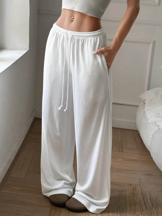 Relaxed Wide Leg Drawstring Pants - Ultim8 Designs 4 U