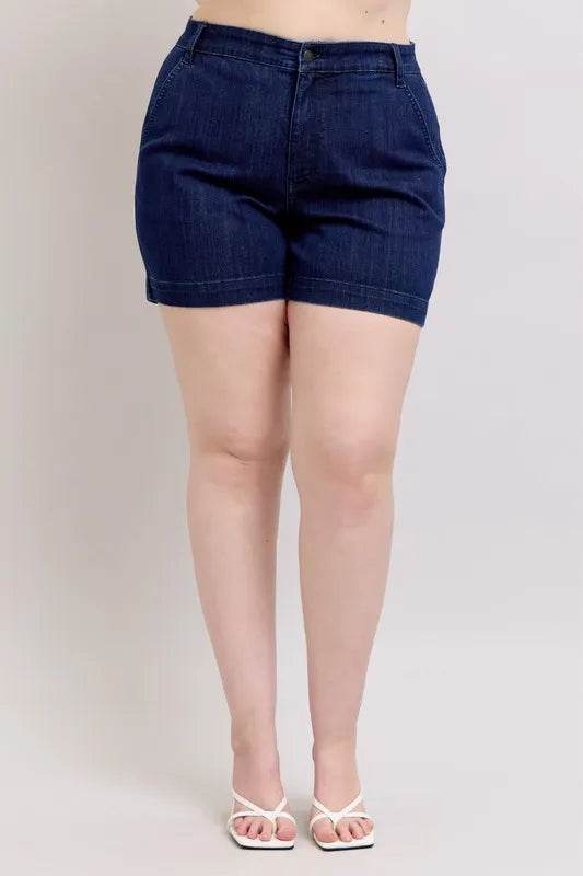 Judy Blue Plus Size High Waist Denim Shorts - Ultim8 Designs 4 U