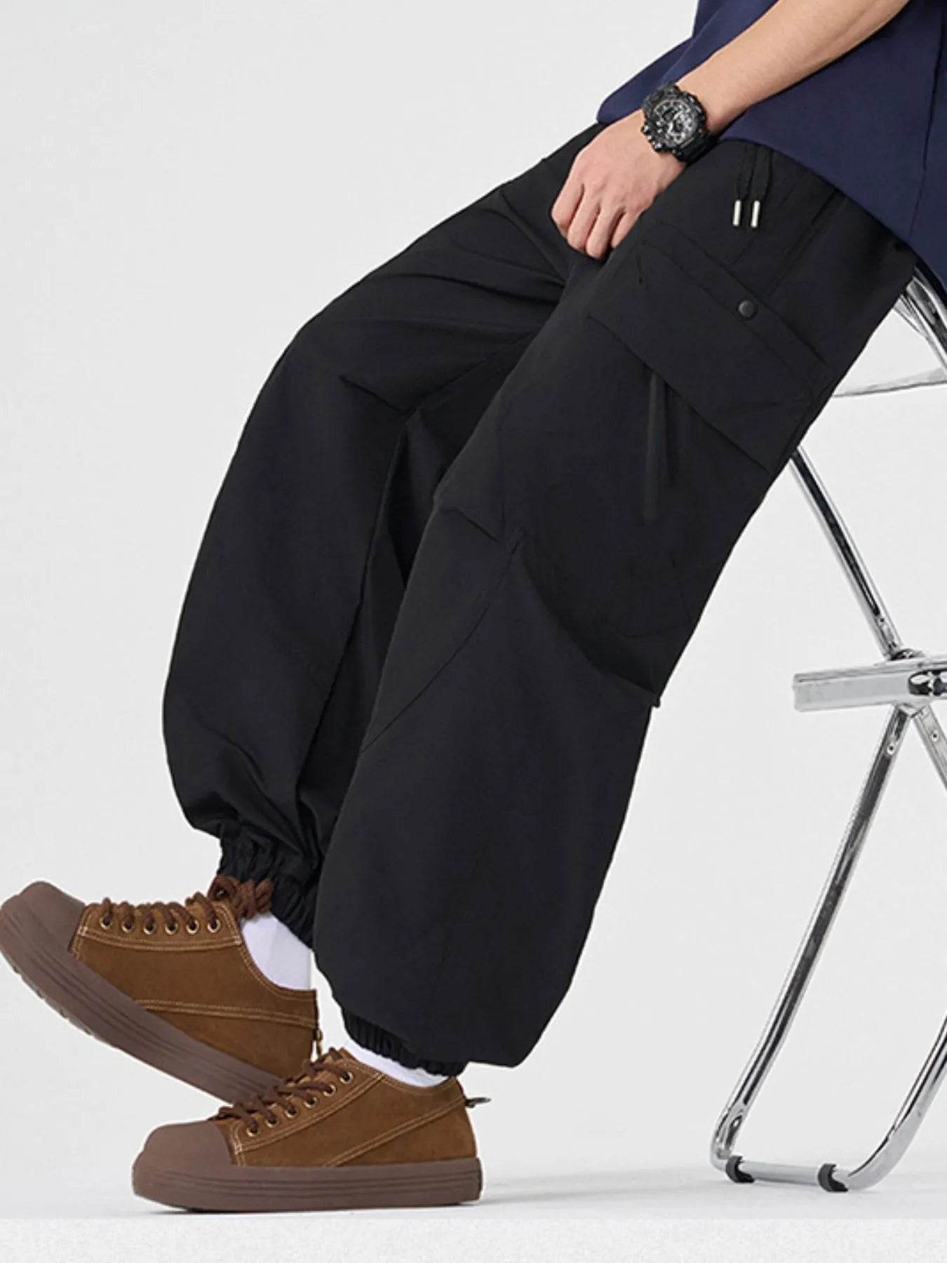 Men's Plus Size Casual Cargo Pants with Multiple Pockets - Ultim8 Designs 4 U