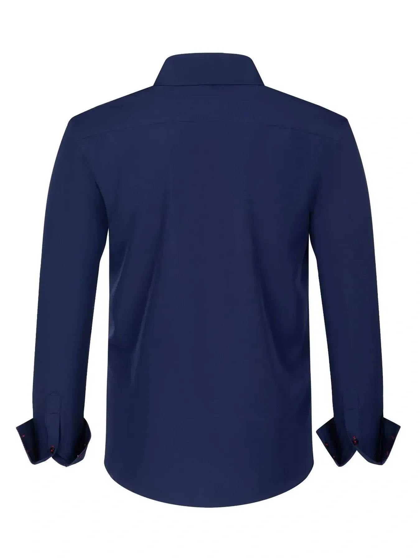 Men's Full Size Button-Down Casual Shirt with Contrast Cuffs Plus Size - Ultim8 Designs 4 U