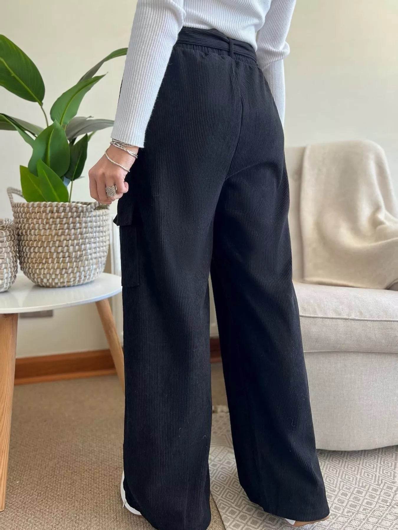 High-Waisted Wide-Leg Pants - Ultim8 Designs 4 U