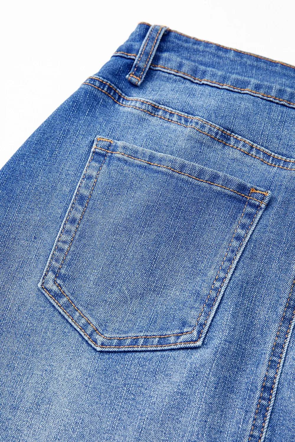 Wrapped Crossed Waist Denim Mini Skirt - Ultim8 Designs 4 U