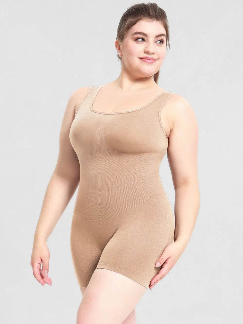 Scoop Neck Wide Strap Shaping Romper - Ultim8 Designs 4 U