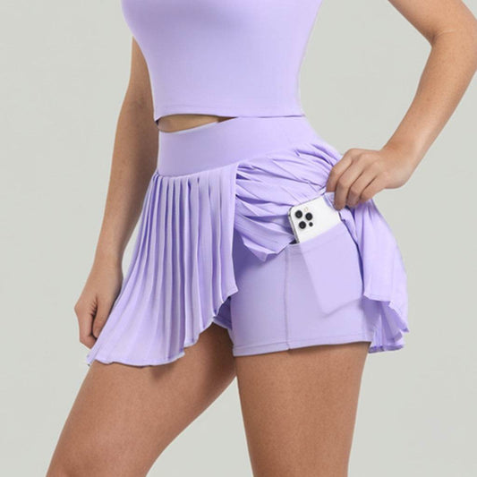 Pleated Tennis Skirt Nude Feel Outdoor Leisure Running Fitness Skirt - Ultim8 Designs 4 U