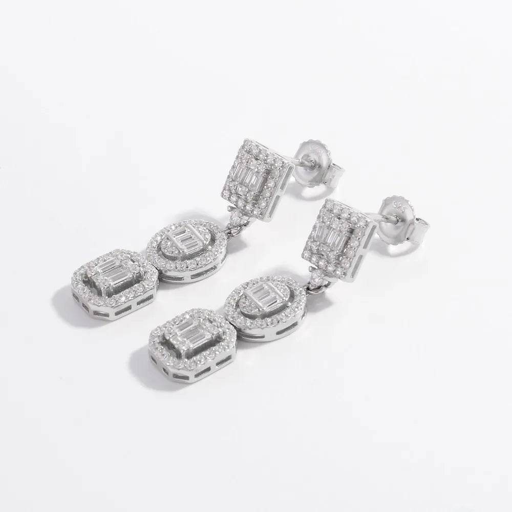 925 Sterling Silver Inlaid Zircon Earrings - Ultim8 Designs 4 U