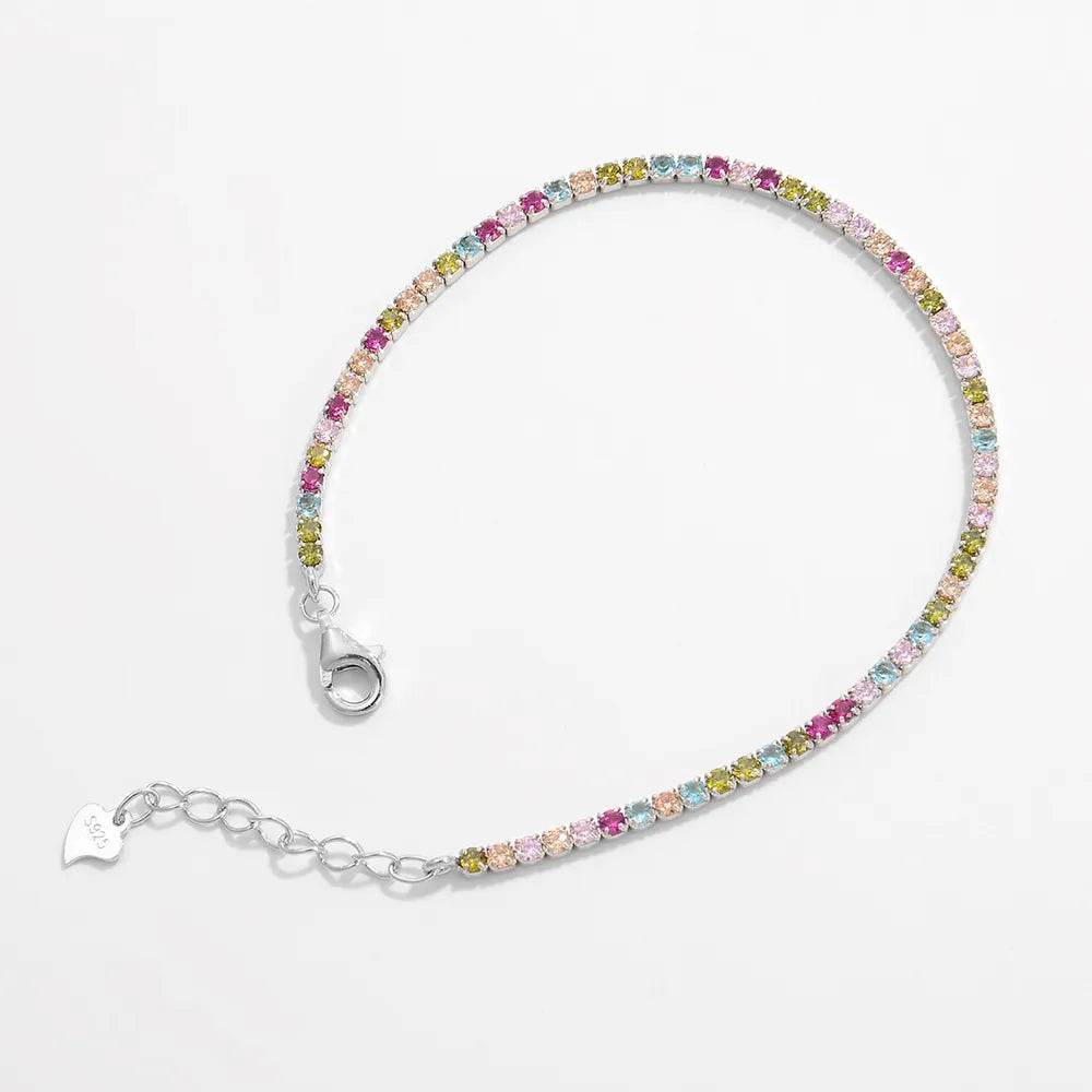 Inlaid Zircon 925 Sterling Silver Bracelet - Ultim8 Designs 4 U