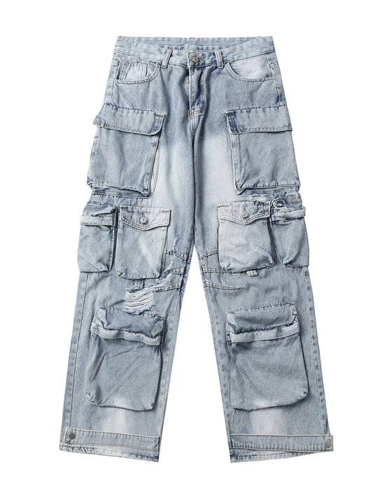 Men's Multi-Pocket Cargo Jeans - Ultim8 Designs 4 U