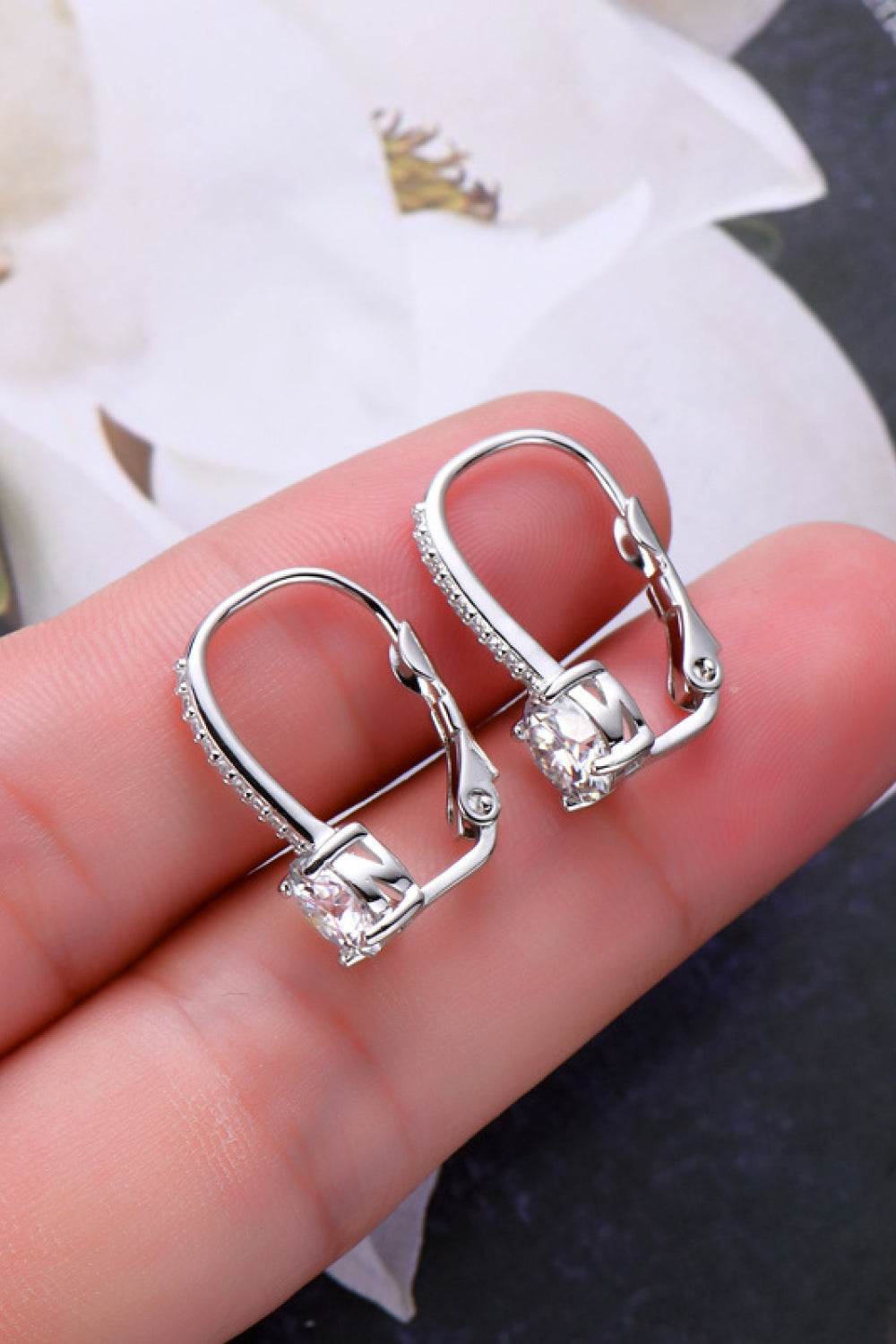 2 Carat Moissanite 925 Sterling Silver Earrings - Ultim8 Designs 4 U
