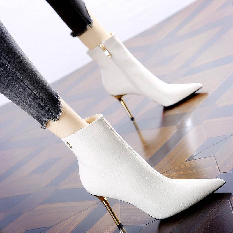 Pointed High Heels Patent Leather Stilettos - Ultim8 Designs 4 U