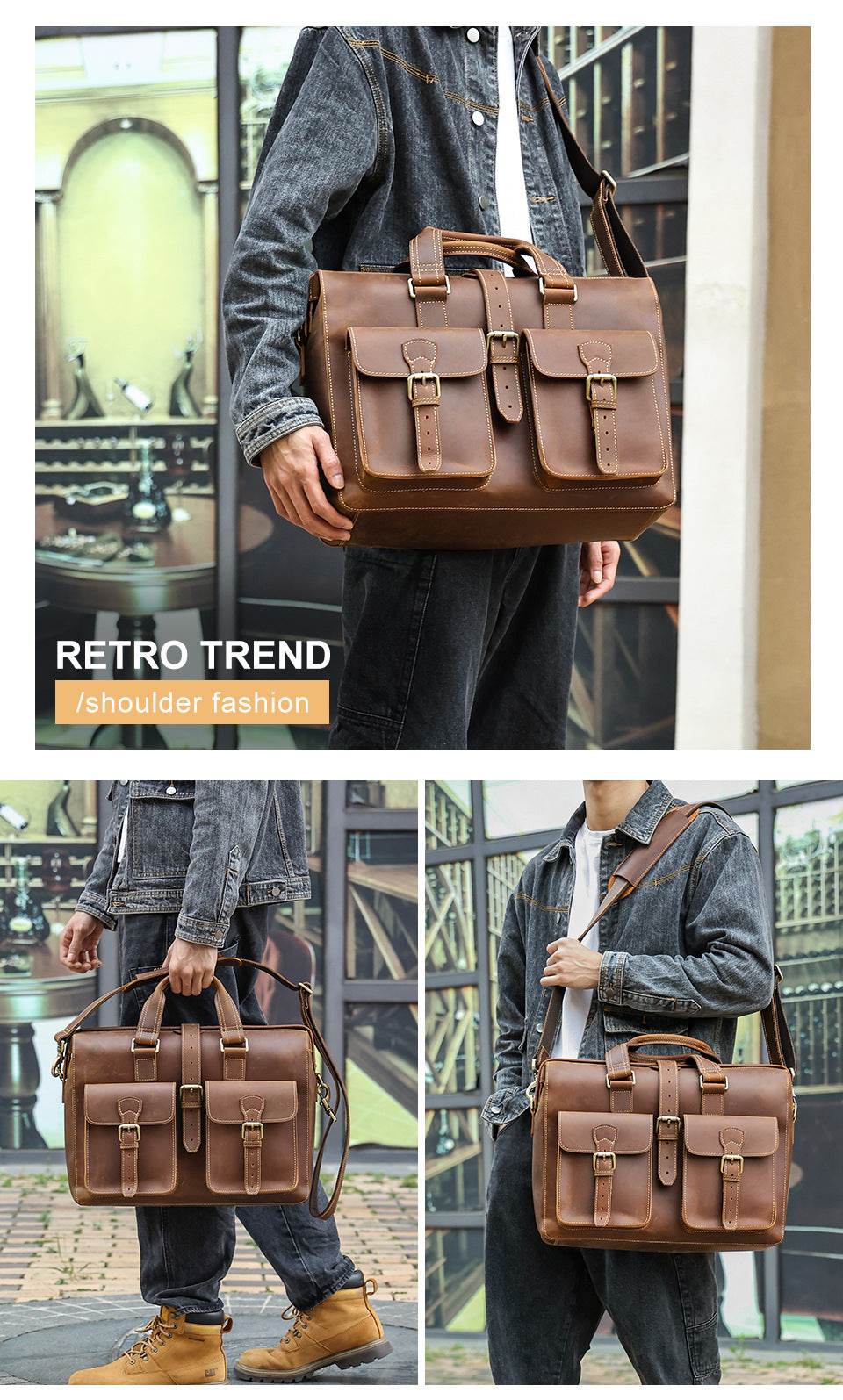 New Genuine Leather Business Bag Handbag - Ultim8 Designs 4 U