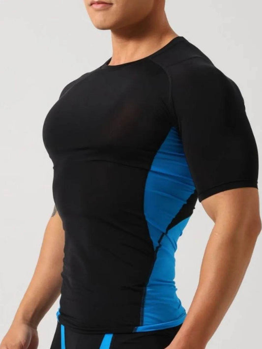 Men's Contrast Round Neck Short Sleeve T-Shirt - Ultim8 Designs 4 U