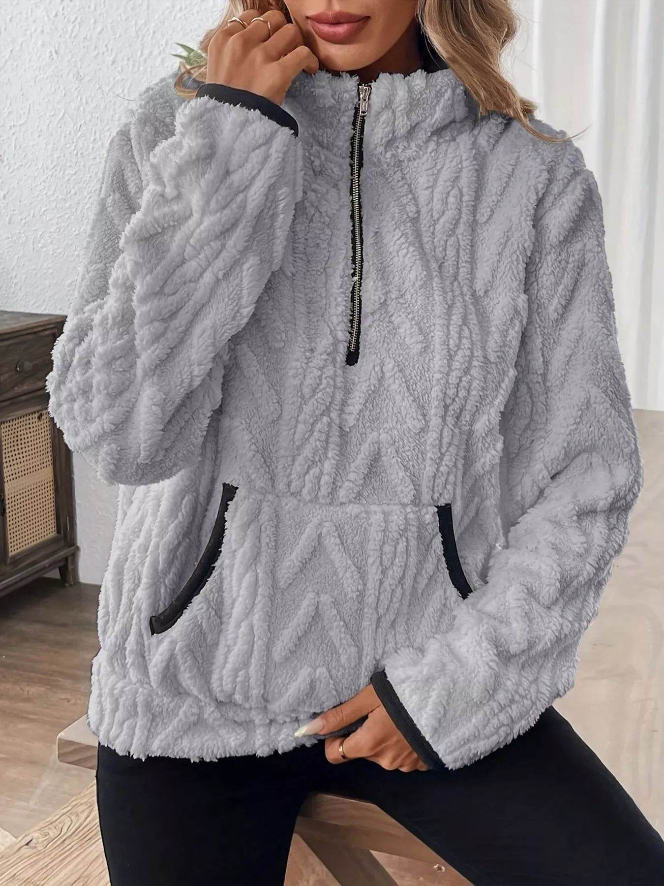 Half Zip Long Sleeve Sweatshirt - Ultim8 Designs 4 U