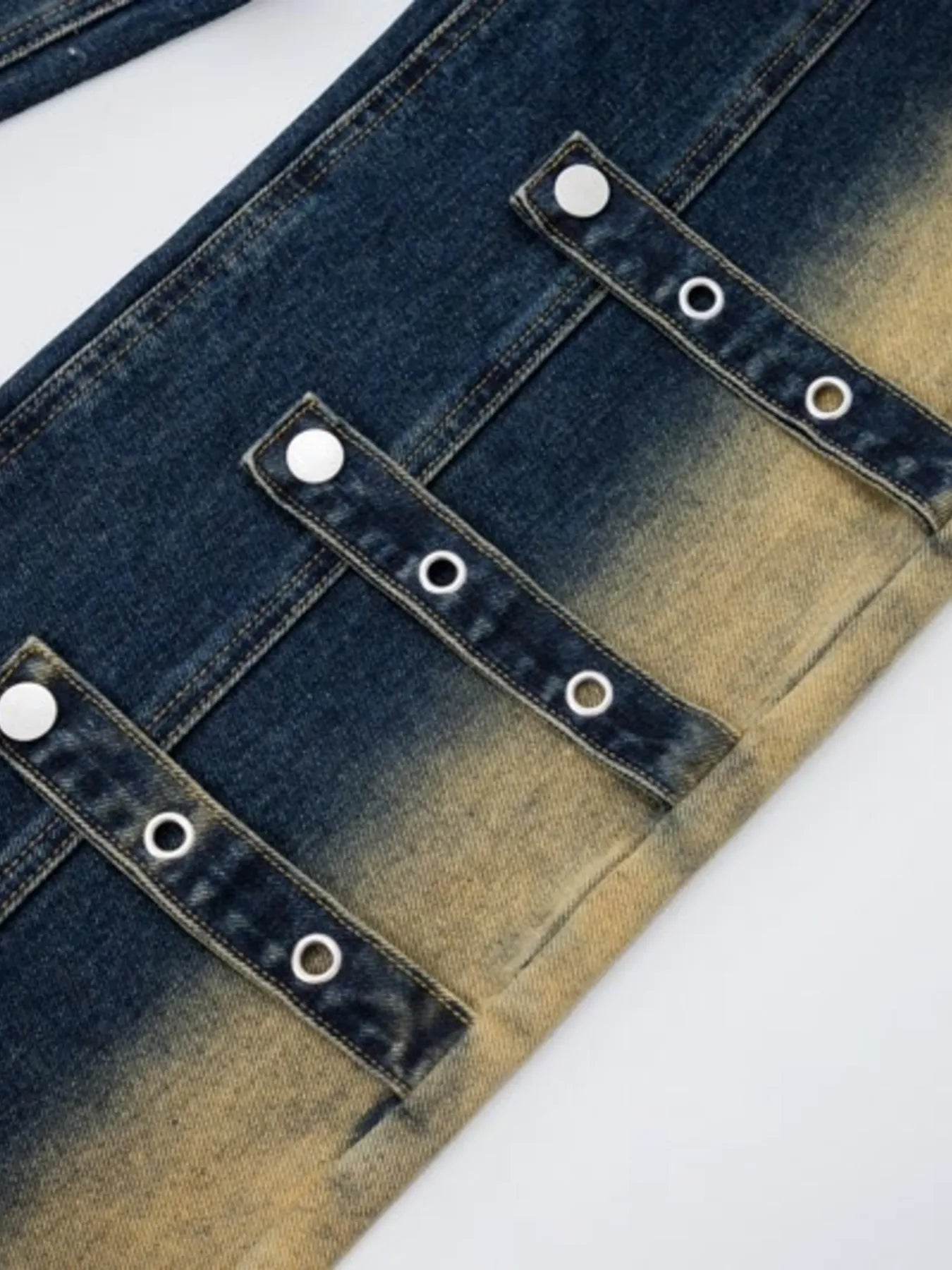 Men's Contrast Wide Leg Jeans - Ultim8 Designs 4 U