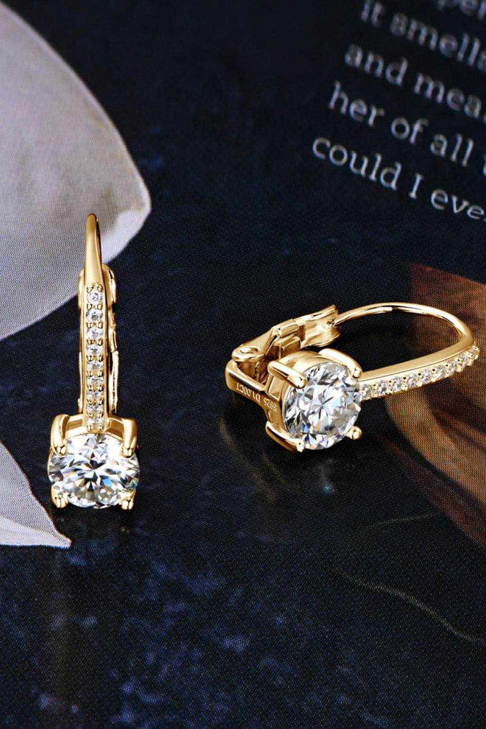 2 Carat Moissanite 925 Sterling Silver Earrings - Ultim8 Designs 4 U