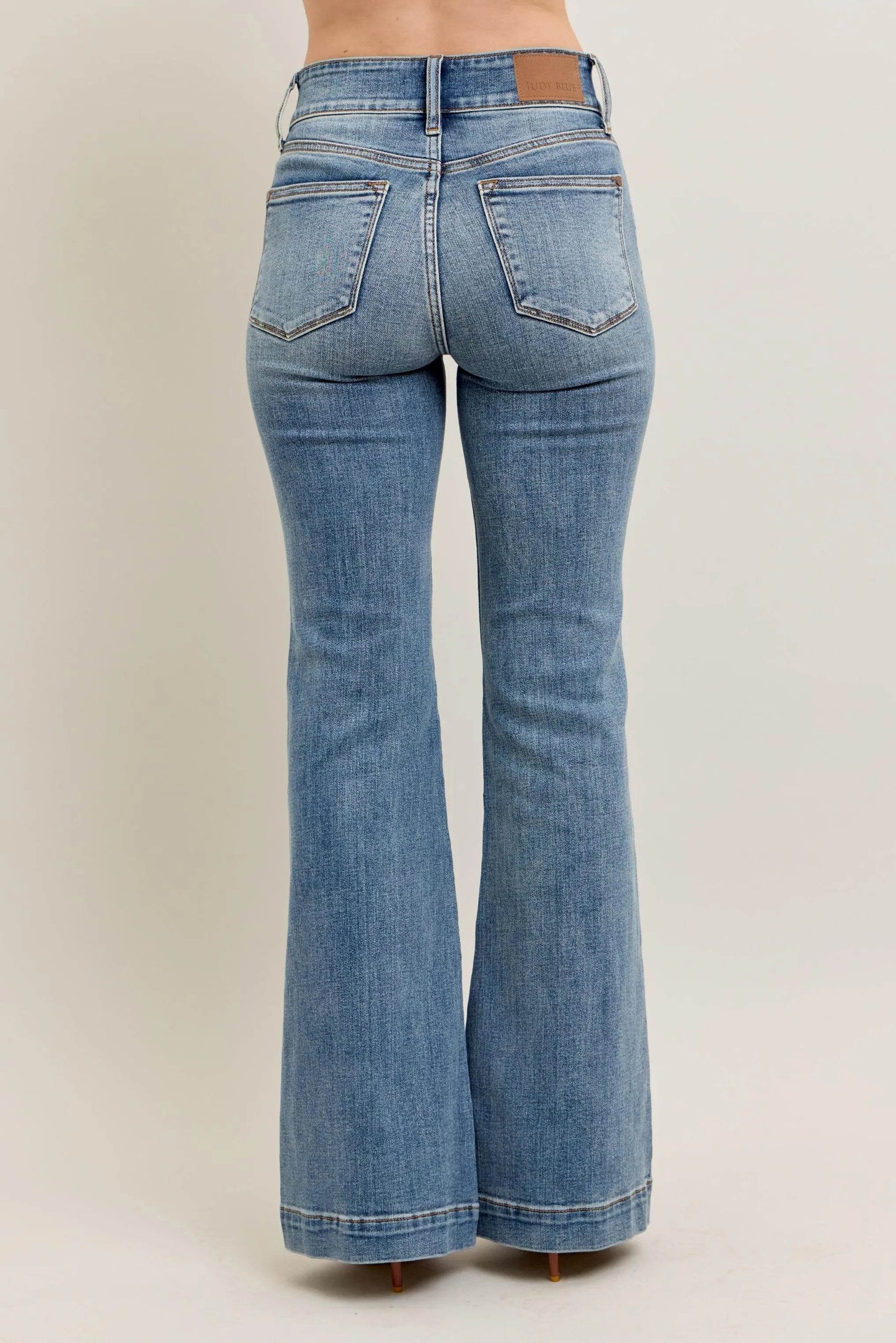 Judy Blue Full Size High-Waist Flare Denim Jeans with Front Seam Detail Plus Size - Ultim8 Designs 4 U