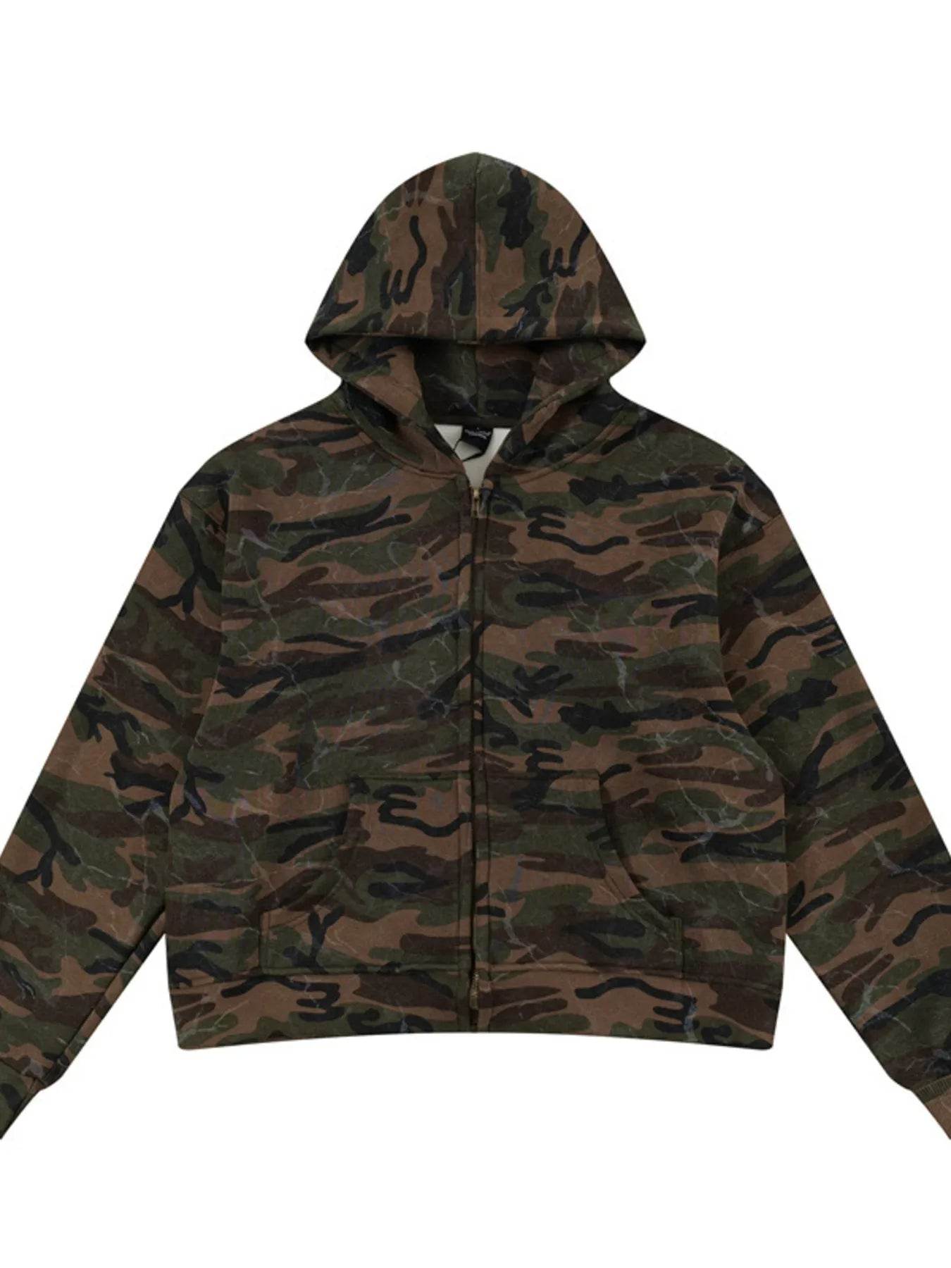 Men's Camouflage Print Zip-Up Hoodie - Ultim8 Designs 4 U