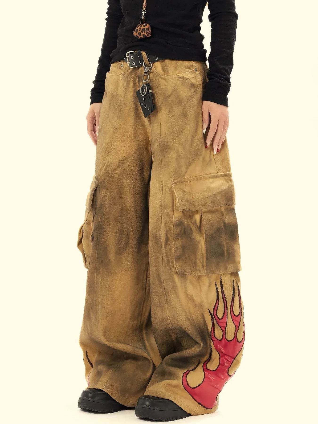 Men's Cargo Wide Leg Denim Jeans - Ultim8 Designs 4 U