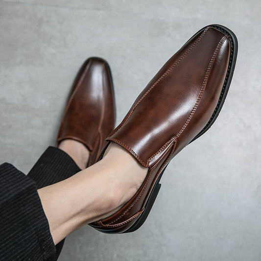 Men's Shoes Patent Leather Casual Pointed Leather Shoes Studio Set Leather - Ultim8 Designs 4 U