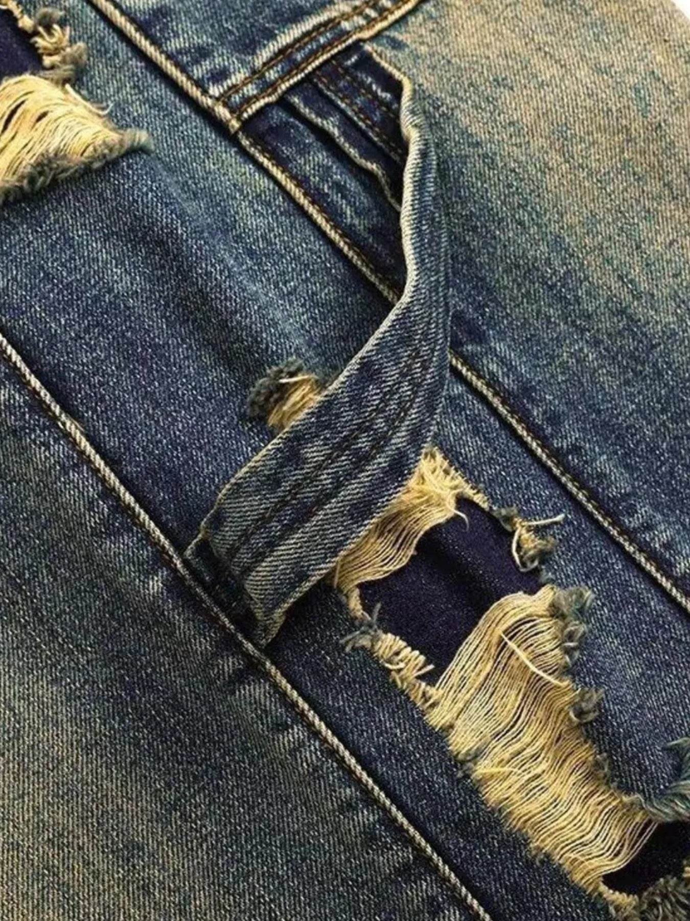 Men's Full Size Distressed Wide Leg Baggy Jeans Plus Size - Ultim8 Designs 4 U