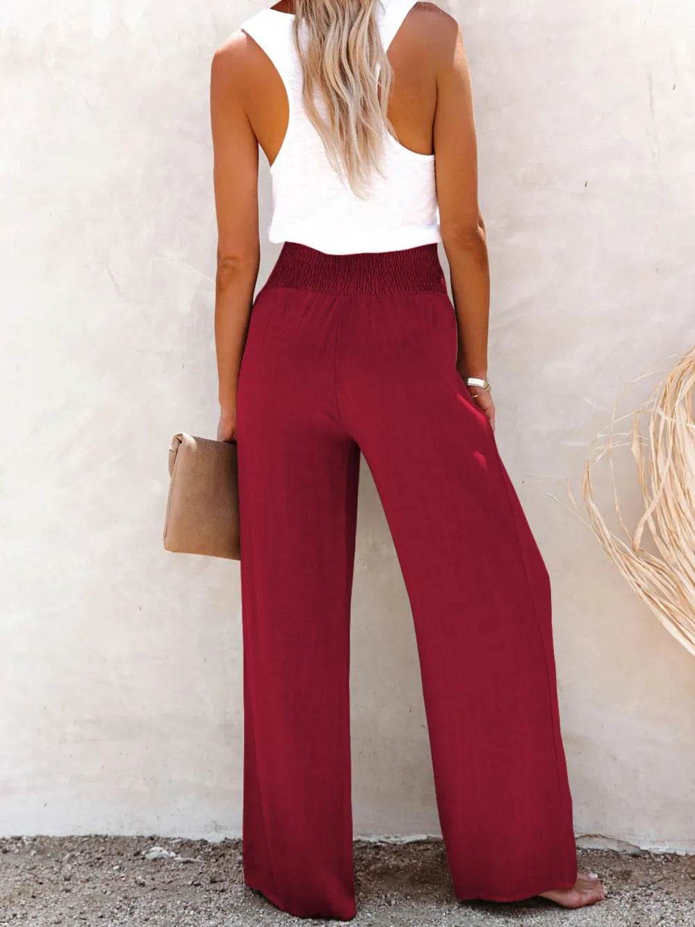 Full Size Decorative Button High Waist Pants - Ultim8 Designs 4 U