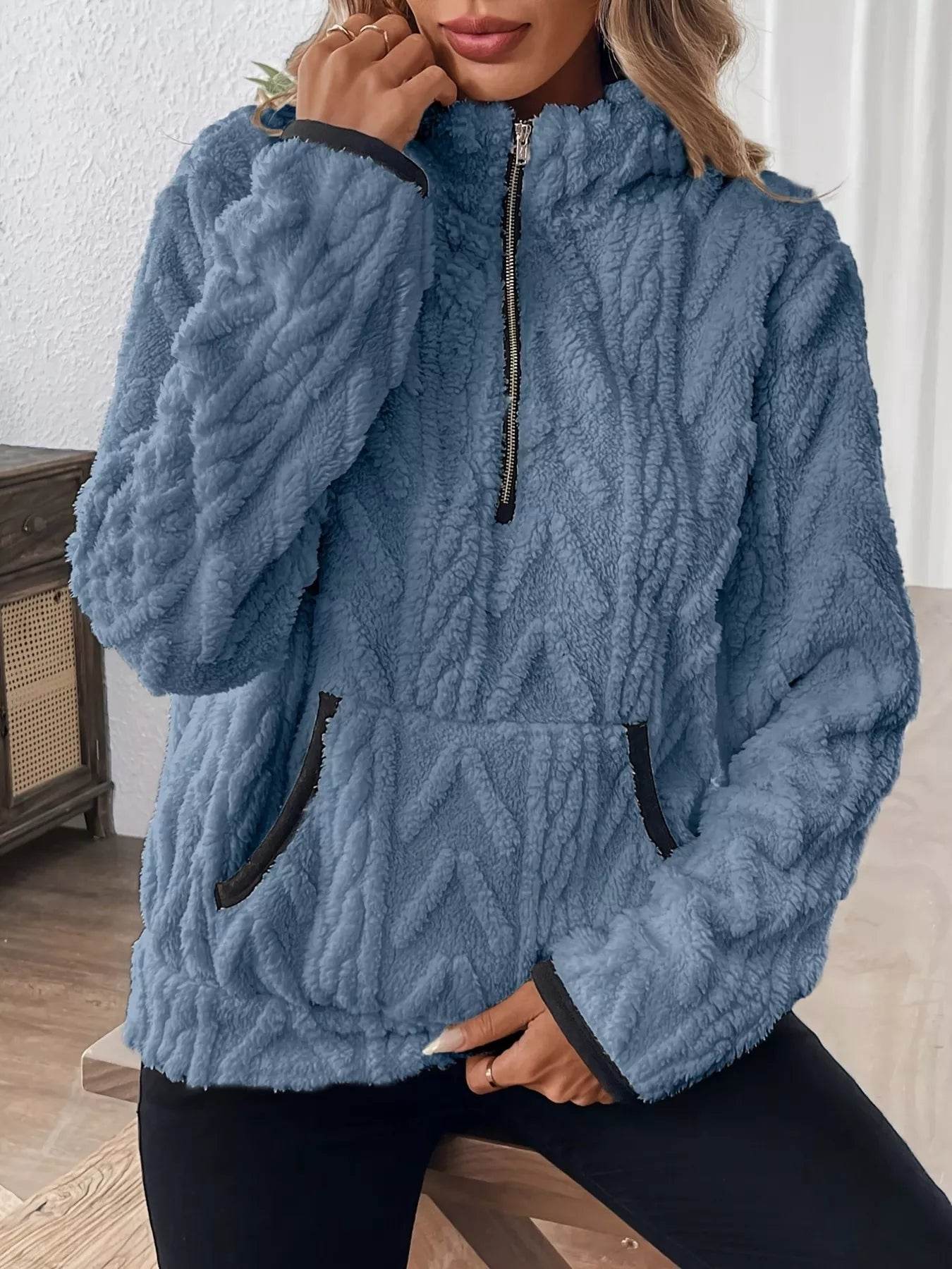 Half Zip Long Sleeve Sweatshirt - Ultim8 Designs 4 U