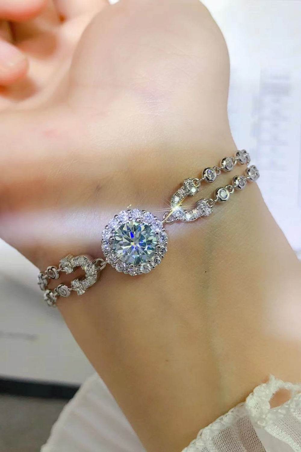 2 Carat Moissanite Double-Layered Bracelet - Ultim8 Designs 4 U