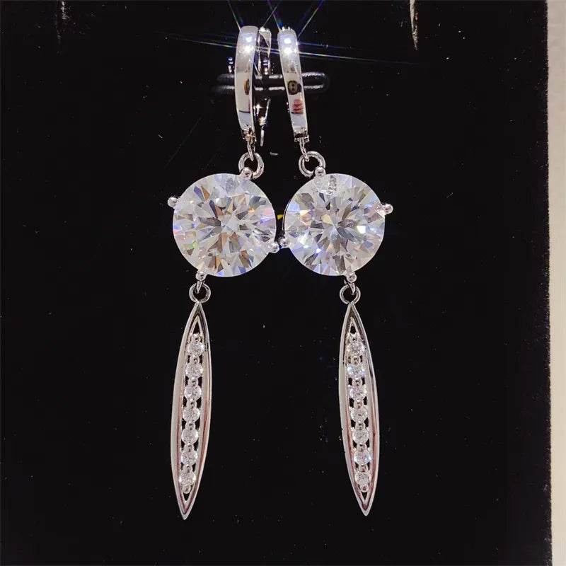 10 Carat Moissanite 925 Sterling Silver Earrings - Ultim8 Designs 4 U
