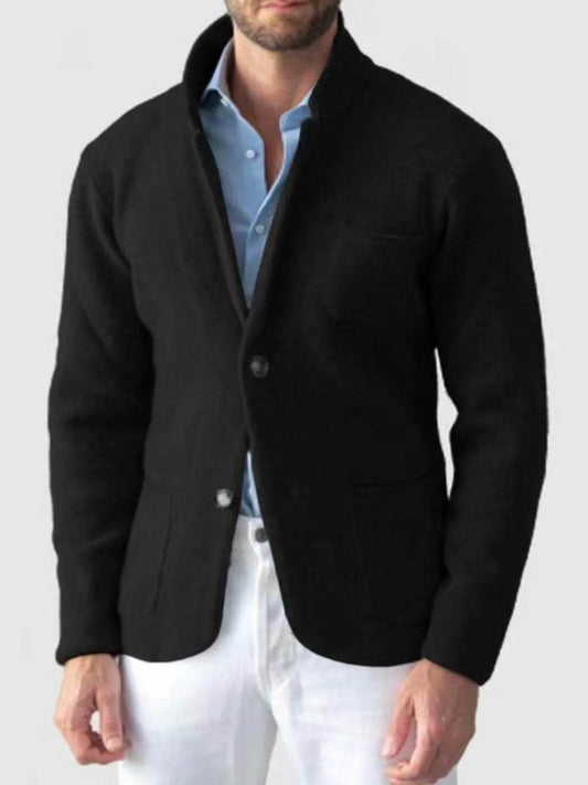 Men's Plus Size Stand Collar Long Sleeve Blazer - Ultim8 Designs 4 U