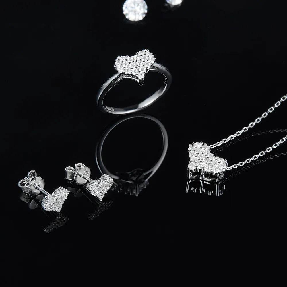 Moissanite 925 Sterling Silver Heart Bracelet - Ultim8 Designs 4 U