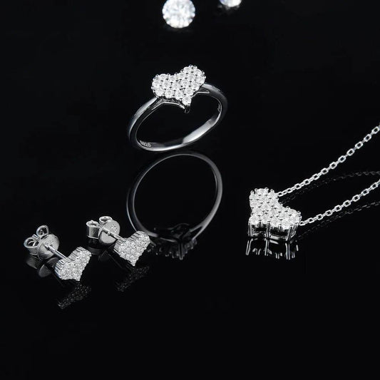 Moissanite 925 Sterling Silver Heart Bracelet - Ultim8 Designs 4 U