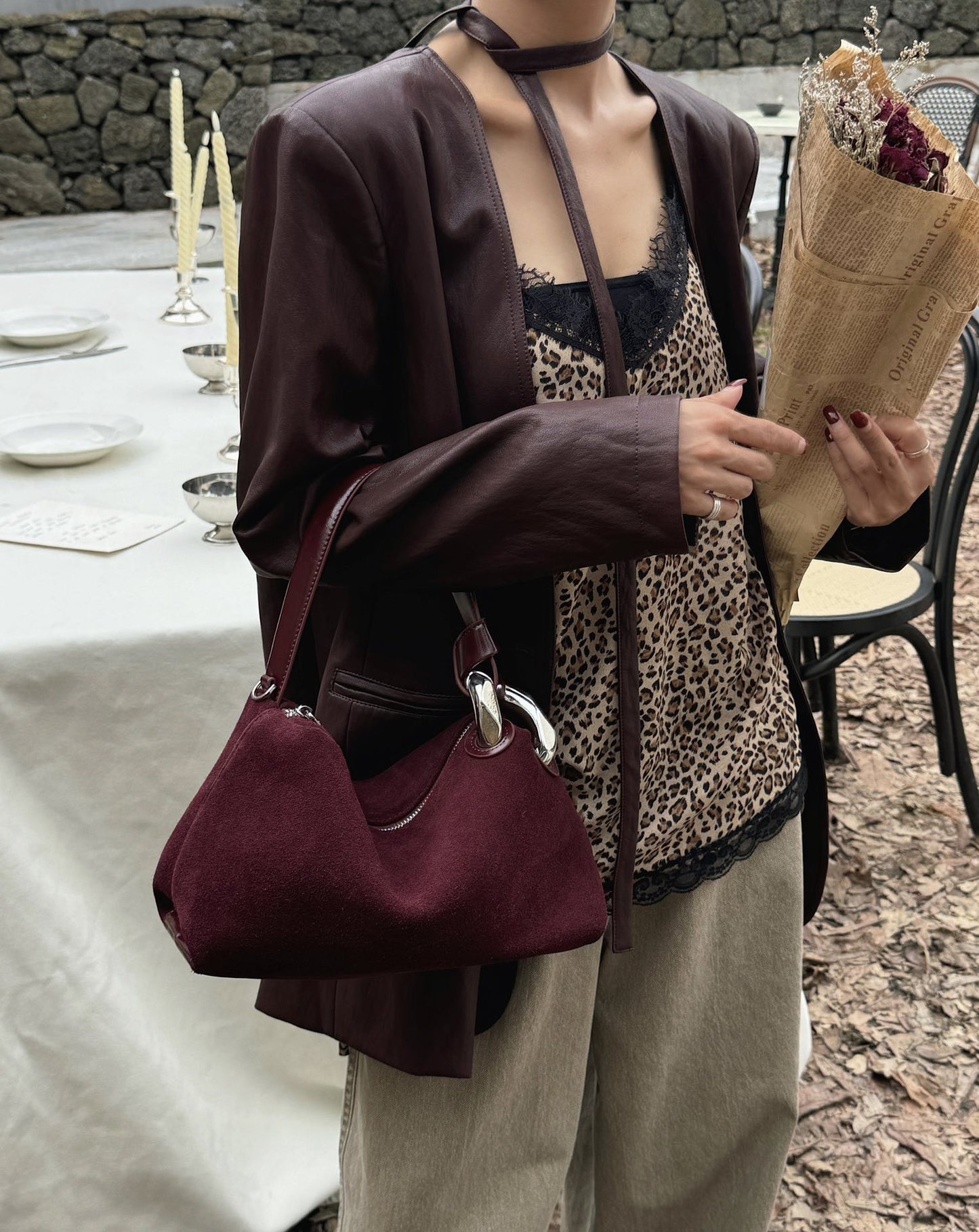 Handbags - Crossbody - Leather Frosted Suede Niche Design