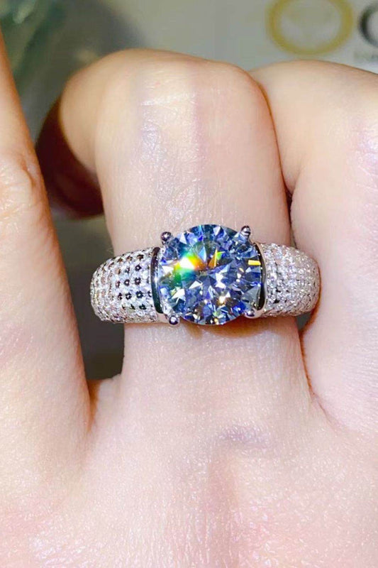 3 Carat Moissanite Side Stone Ring - Ultim8 Designs 4 U