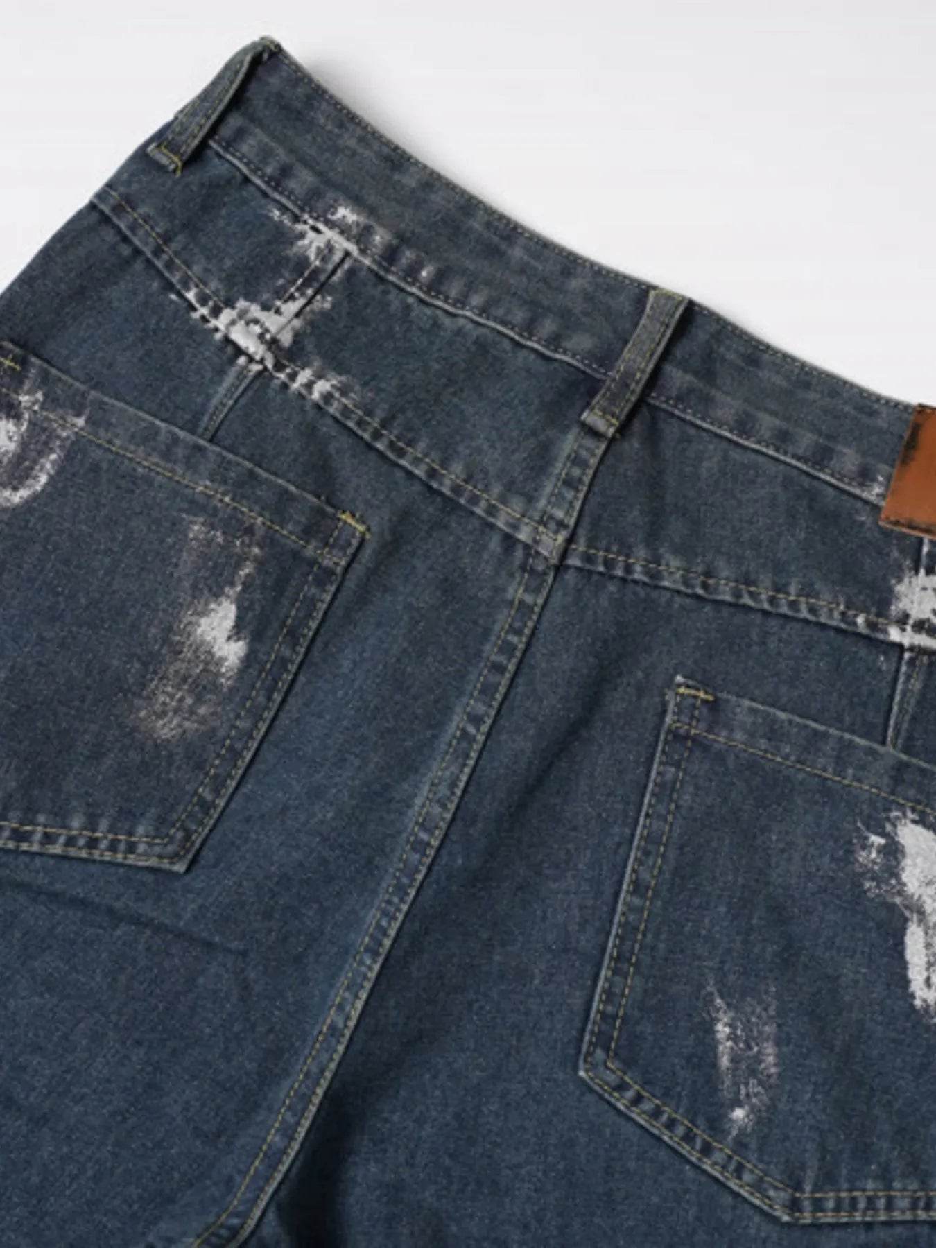 Men's Wash Wide Leg Jeans - Ultim8 Designs 4 U