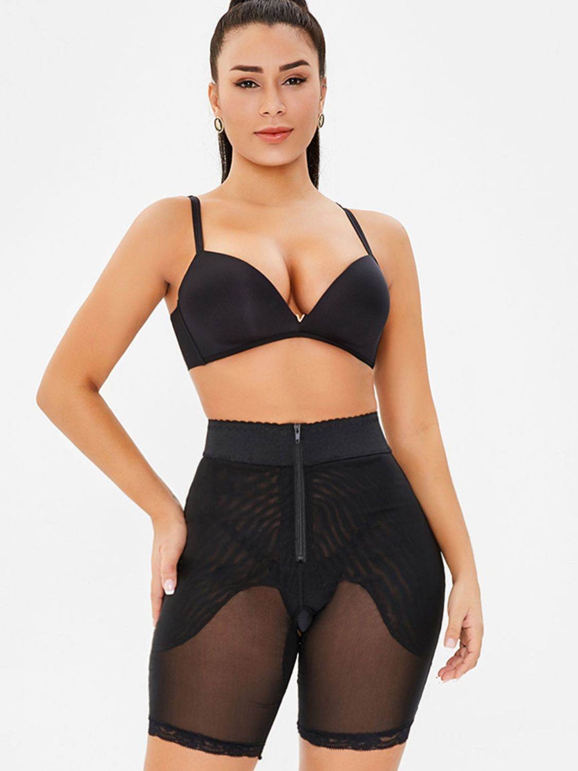Full Size High-Waisted Lace Trim Shaping Shorts - Ultim8 Designs 4 U