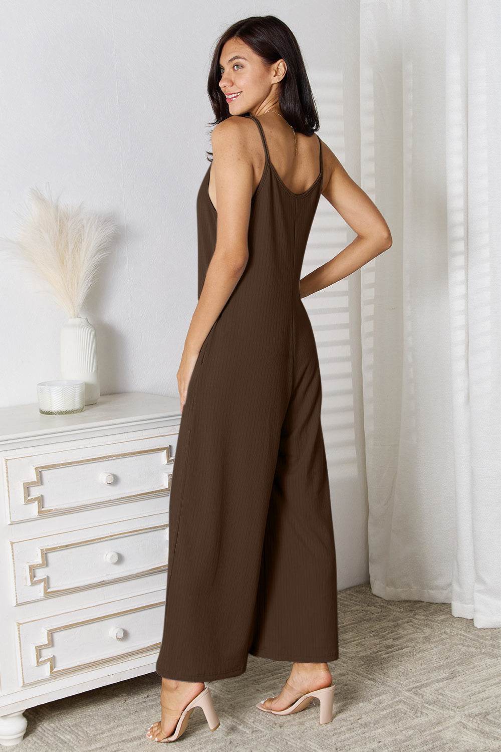 Basic Bae Full Size Spaghetti Strap V-Neck Jumpsuit - Ultim8 Designs 4 U