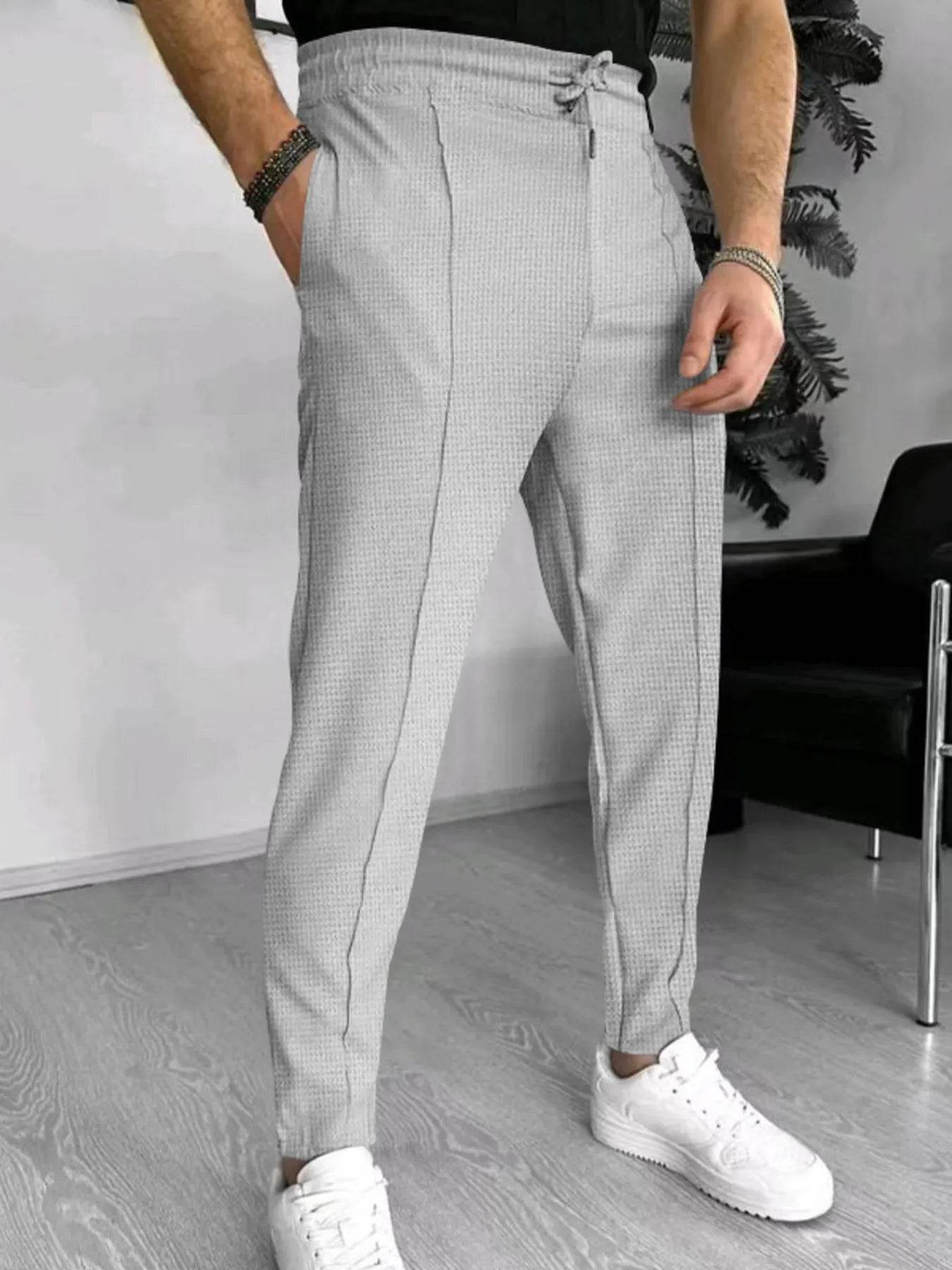 Men's Full Size Drawstring Casual Pants Plus Size - Ultim8 Designs 4 U