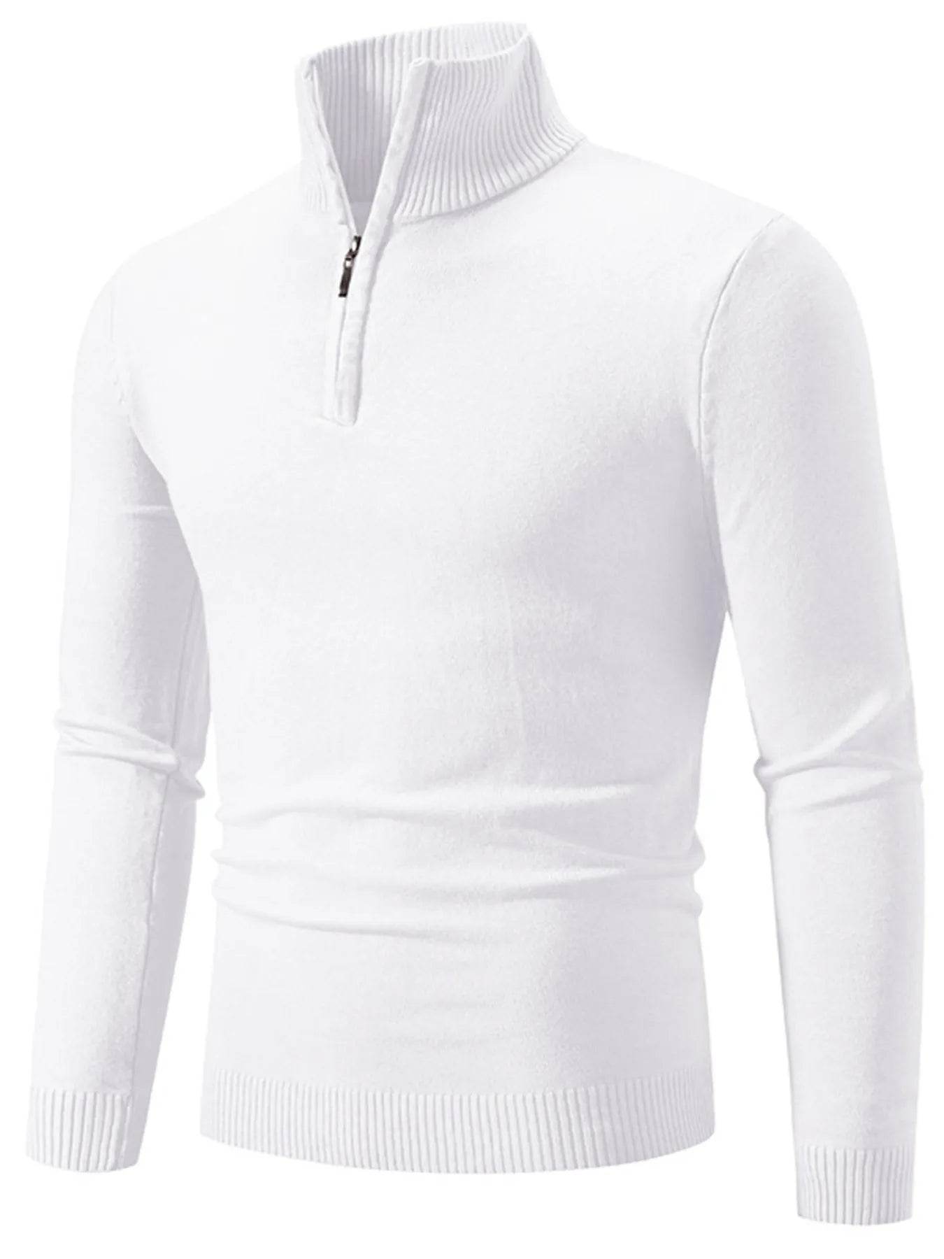 Men's Plus Size Quarter-Zip Turtleneck Sweater - Ultim8 Designs 4 U
