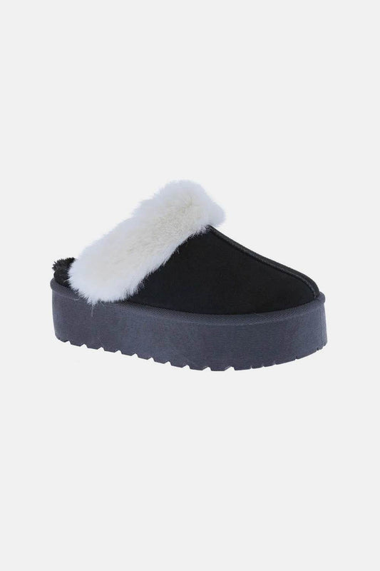 Weeboo Thick Bottom Fur Trim Snow Slippers - Ultim8 Designs 4 U