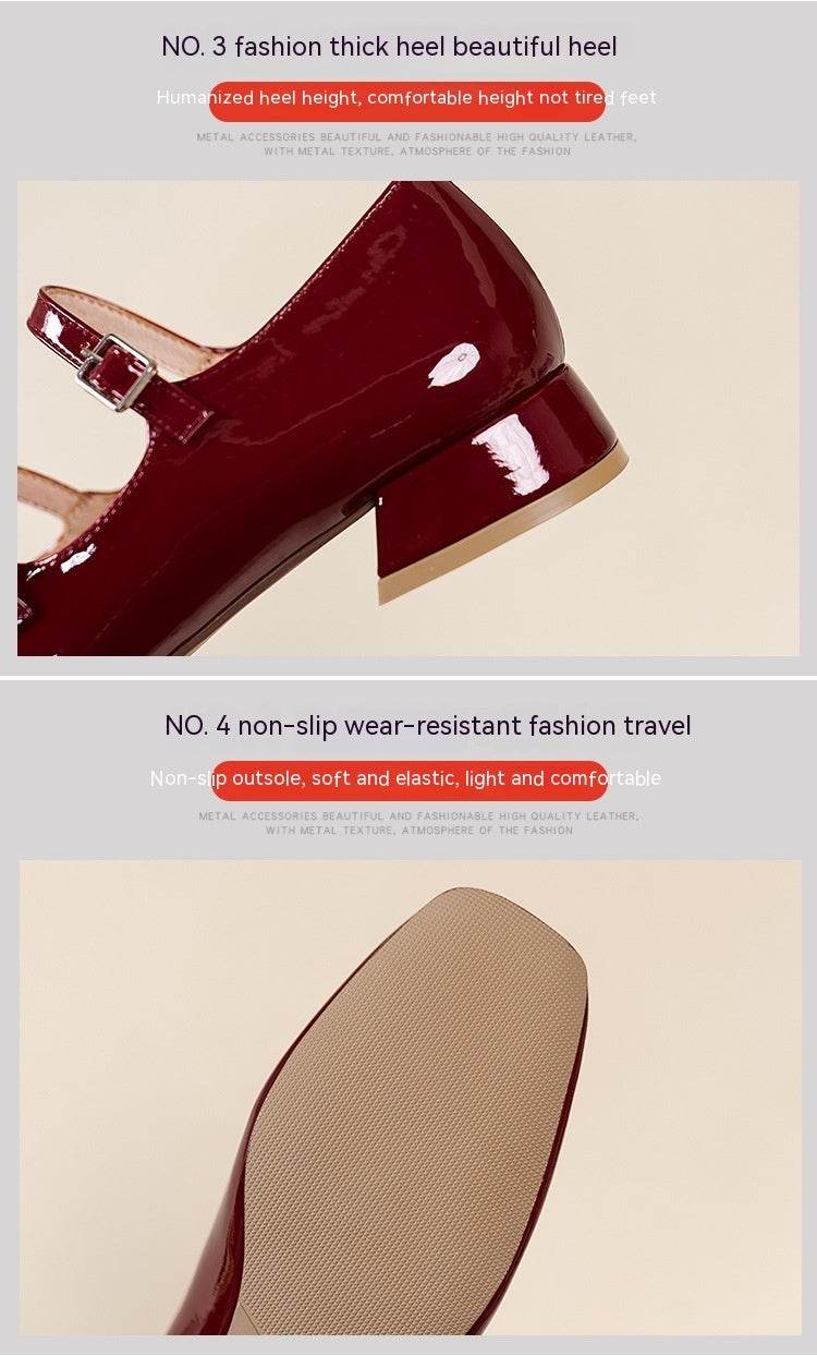 Real Soft Leather Rubber Women's Mary Jane Shoes - Ultim8 Designs 4 U
