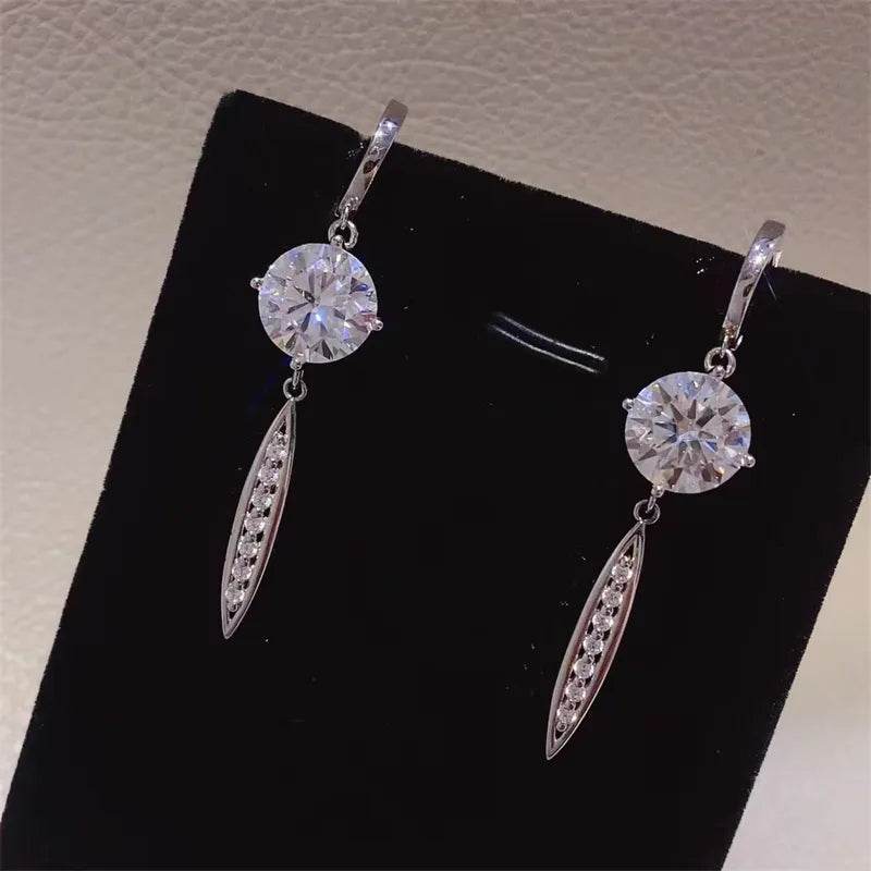 10 Carat Moissanite 925 Sterling Silver Earrings - Ultim8 Designs 4 U