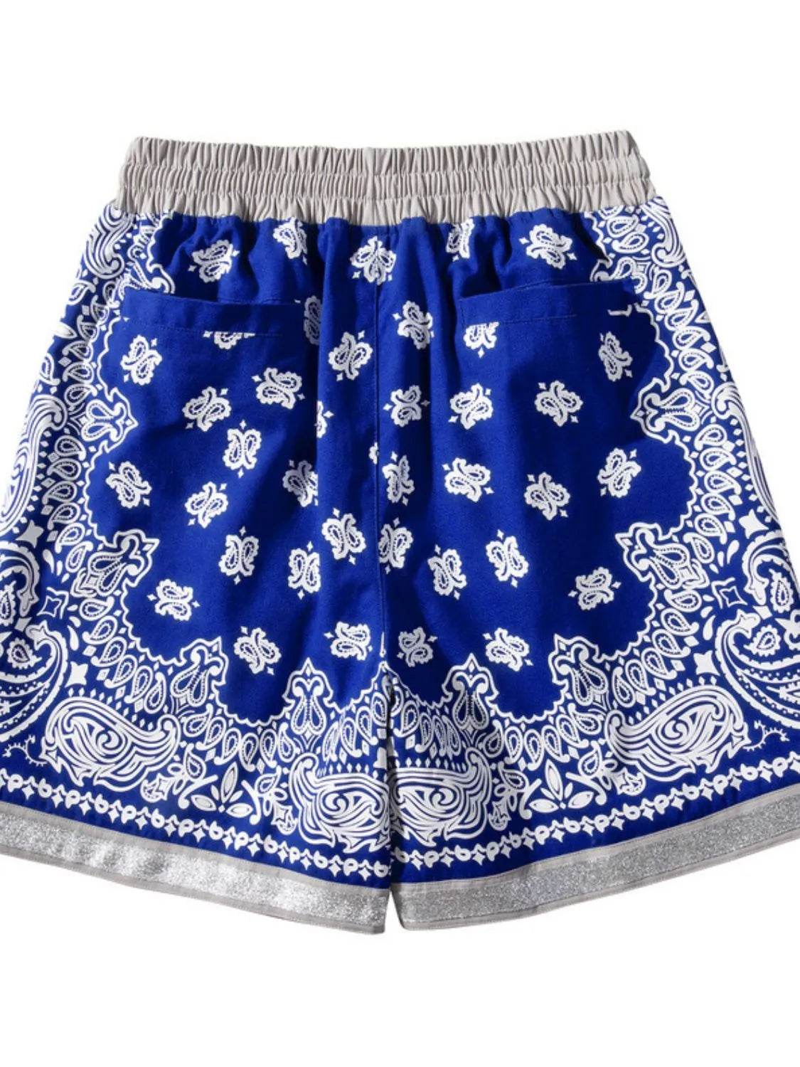 Men's Drawstring Printed Shorts with Pockets - Ultim8 Designs 4 U